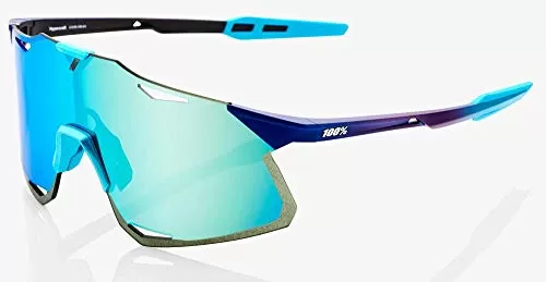 100% Hypercraft Sunglasses Matte Metallic Into the Fade Blue Topaz Multilayer Mirror