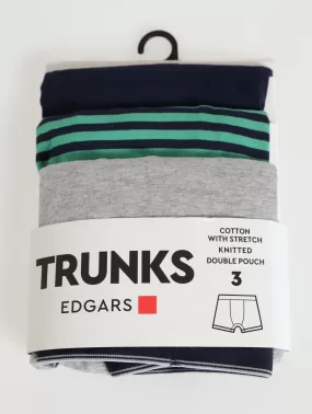 3 Pack Design Trunks - Blue