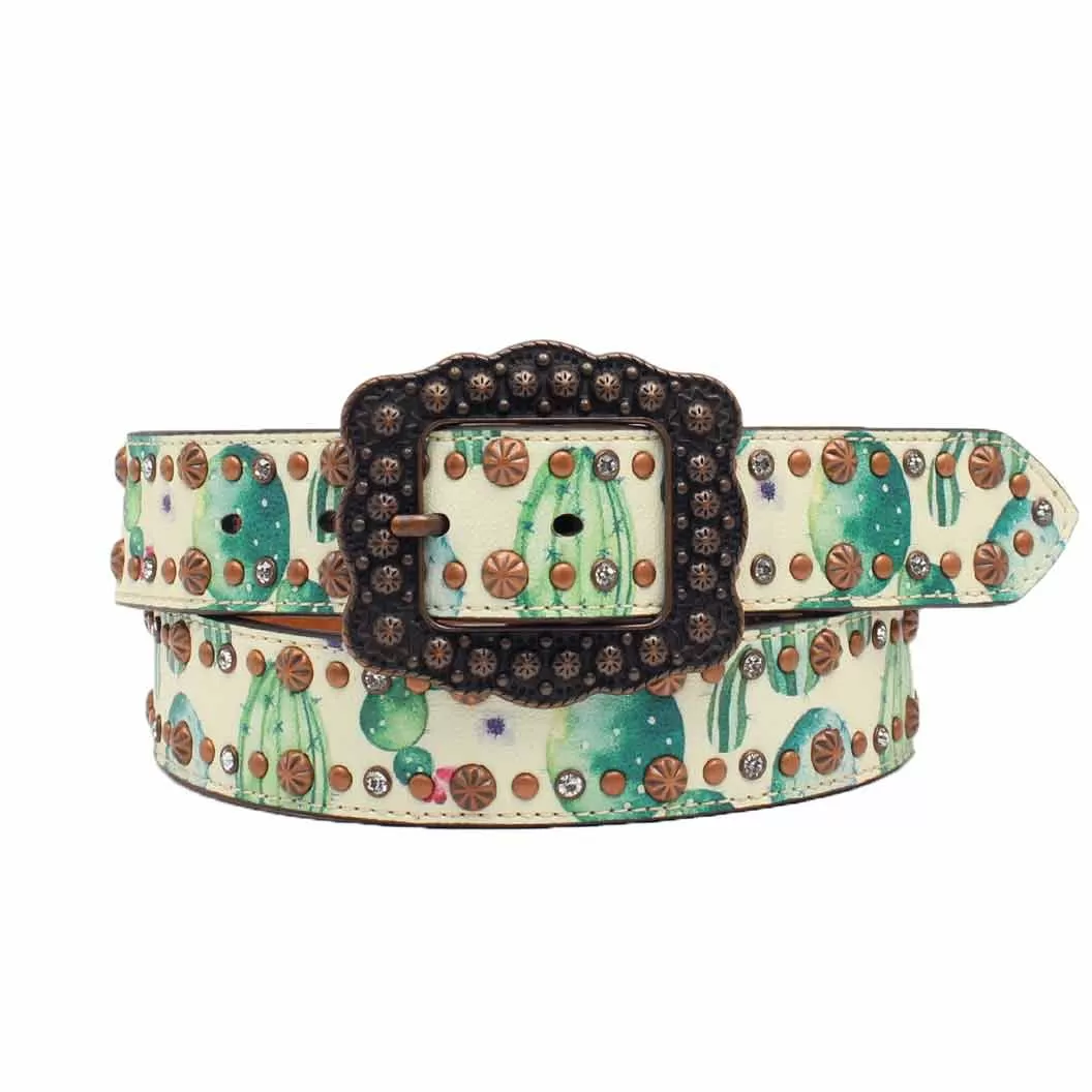 Angel Ranch Women's Cactus Print Belt