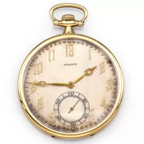 Antique 18K Gold Agassiz Pocket Watch 21 Jewels Switzerland