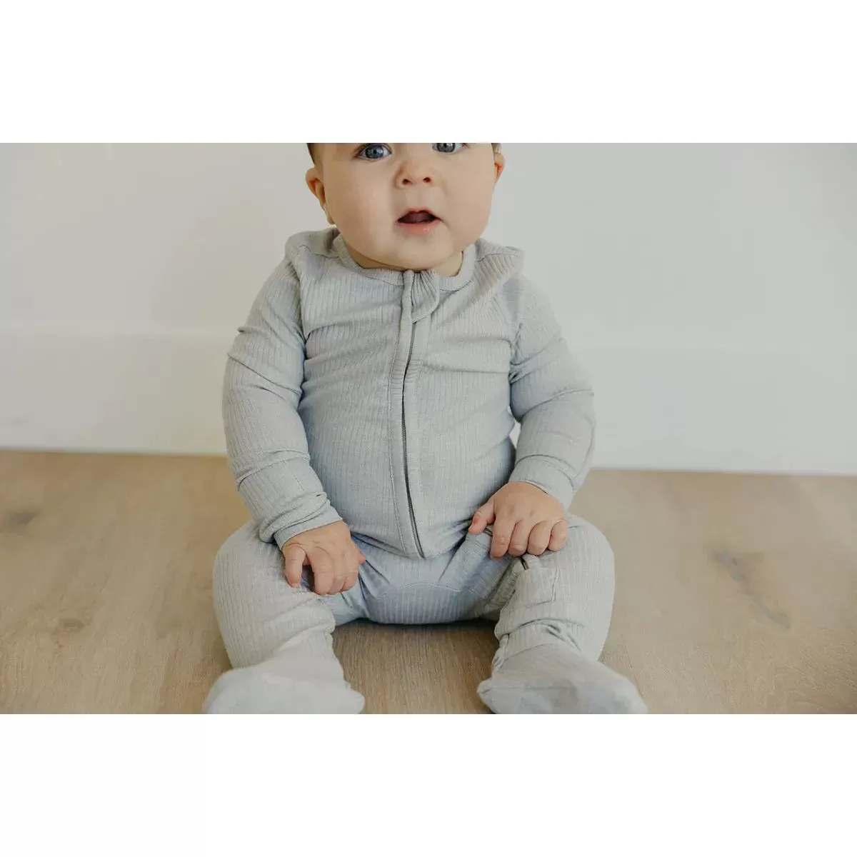 Ash Zip-up Footie 12-18mo