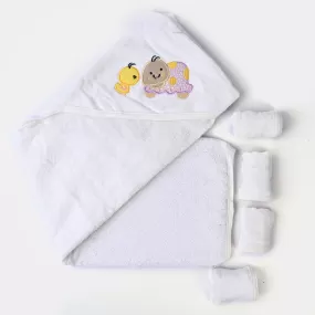 Baby Bath Towel   4PCs Face Towel