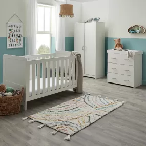 Babymore Caro 3 Piece Room Set - White Wash