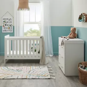 Babymore Caro Mini 2 Piece Room Set - White Wash