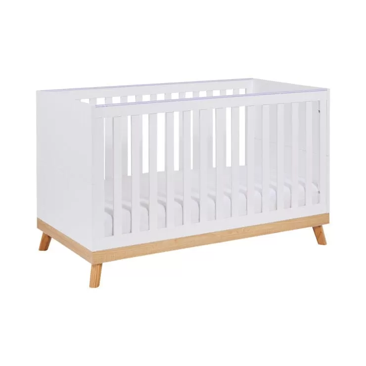 Babymore Mona Cot Bed - White