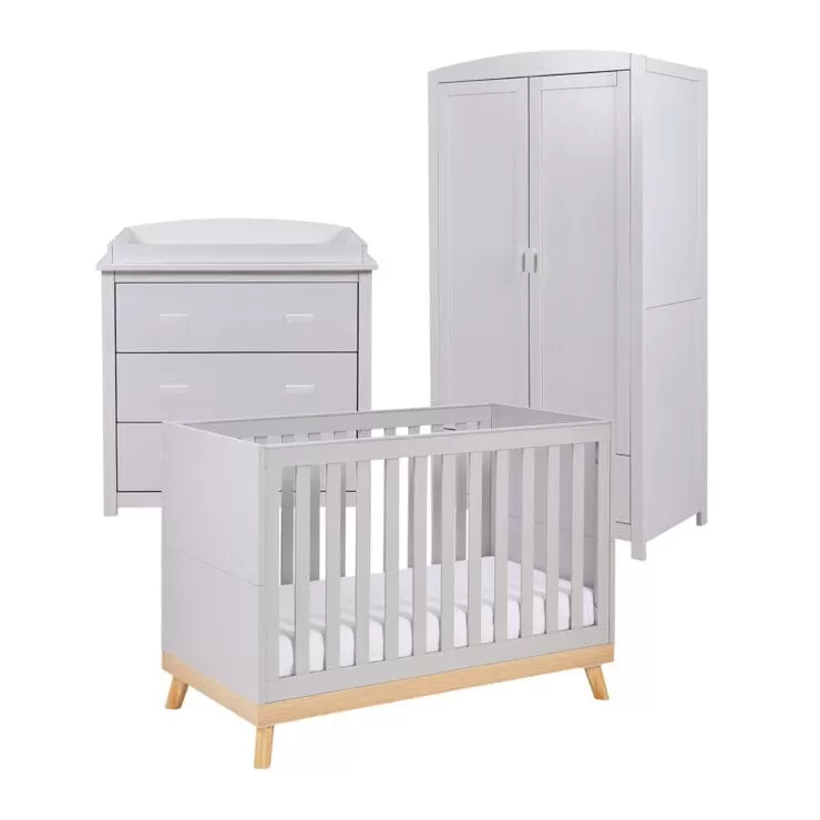 Babymore Mona Mini 3 Piece Room Set - Grey