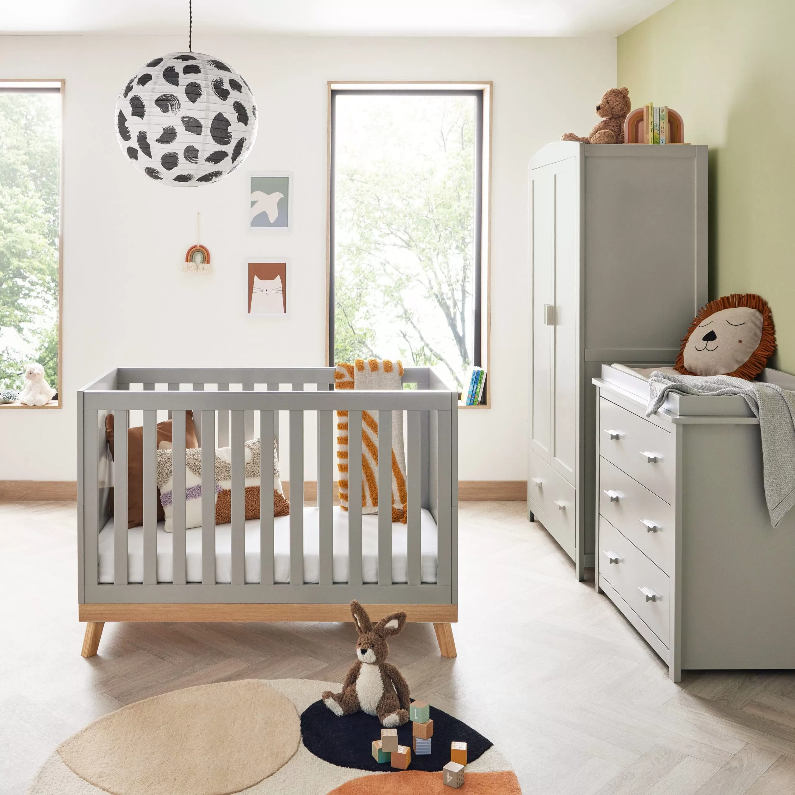 Babymore Mona Mini 3 Piece Room Set - Grey