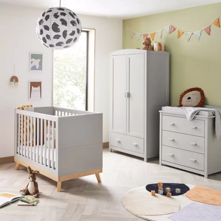 Babymore Mona Mini 3 Piece Room Set - Grey