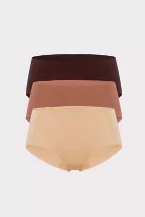 Barely Zero Mid Waist Brief Trio