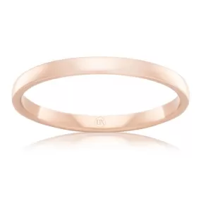 Barrel 2mm - 18ct Rose Gold