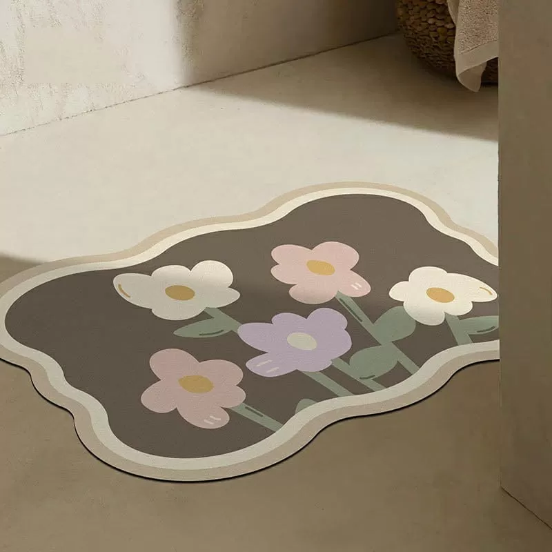 Bathroom Floor Mat Soft Diatom Mud Absorbent Non-slip