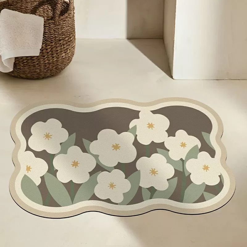 Bathroom Floor Mat Soft Diatom Mud Absorbent Non-slip