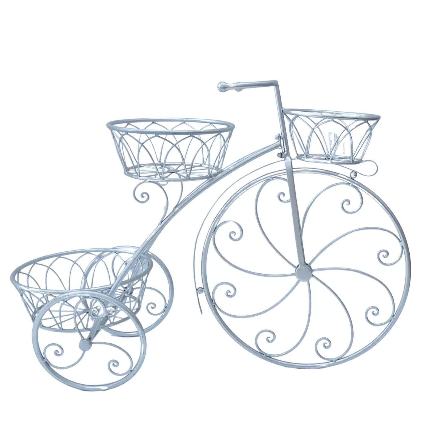 Bicycle Planter - Silver