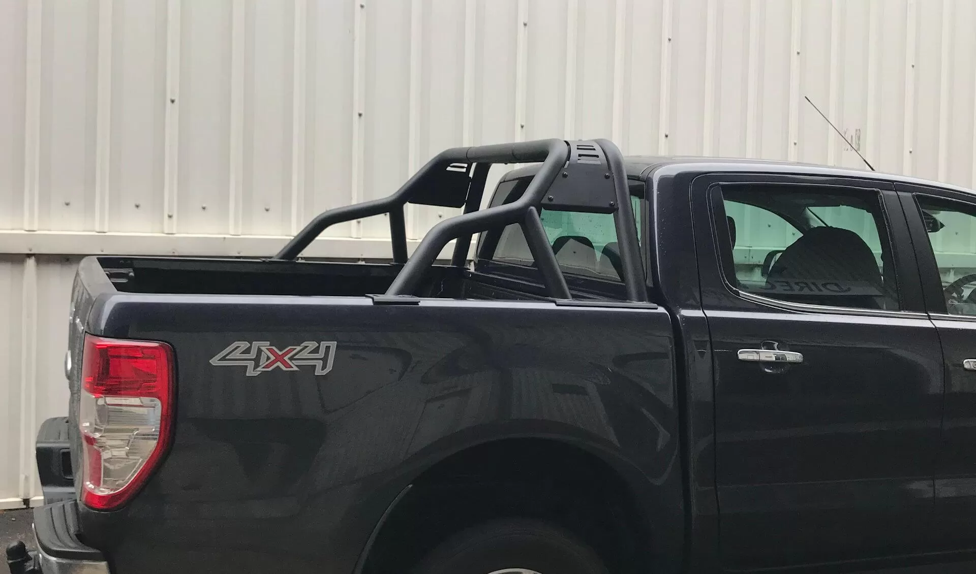 Black Short Arm Roll Sports Bar for the Ford Ranger 2022 