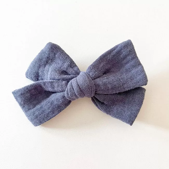 Bohemian Baby Muslin Hair Bow With Clip