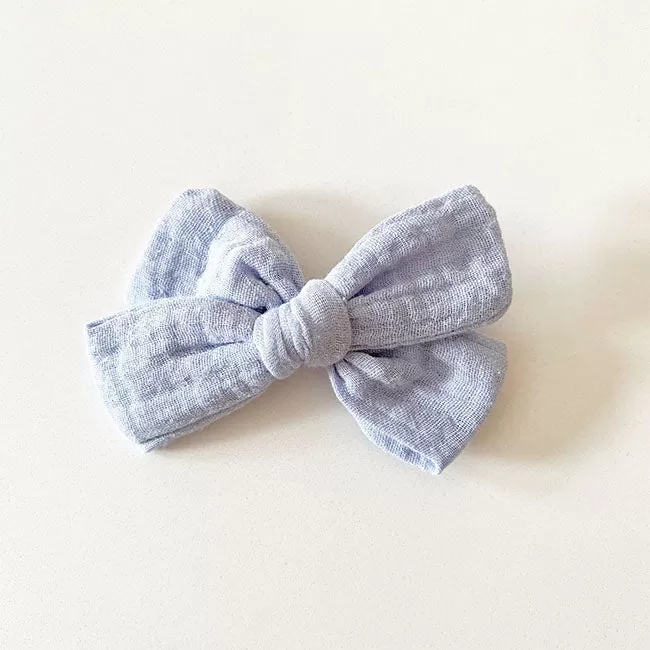 Bohemian Baby Muslin Hair Bow With Clip