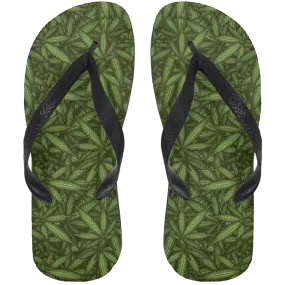 Cannabis Camo Flip Flops