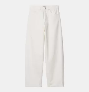 Carhartt WIP Women's Brandon Pant in White Rinsed