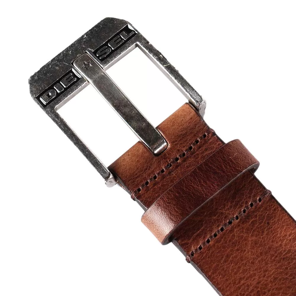 Diesel Bluestar Leather Belt - Brown