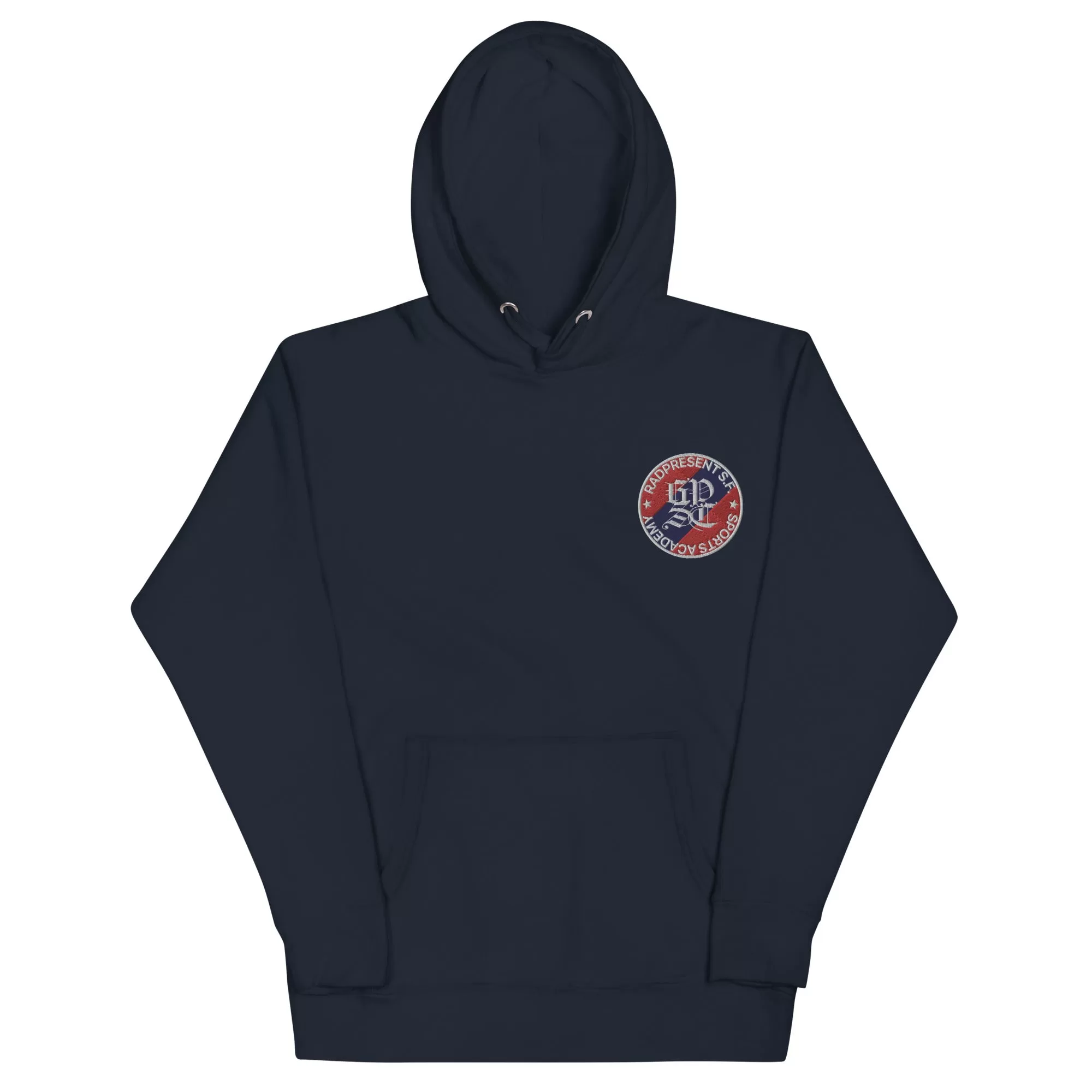 EMBROIDERED BADGE HOODIE - NAVY