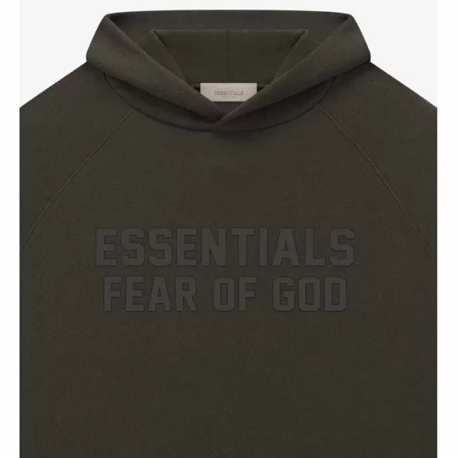 Fear Of God Essentials Hoodie (Off Black)