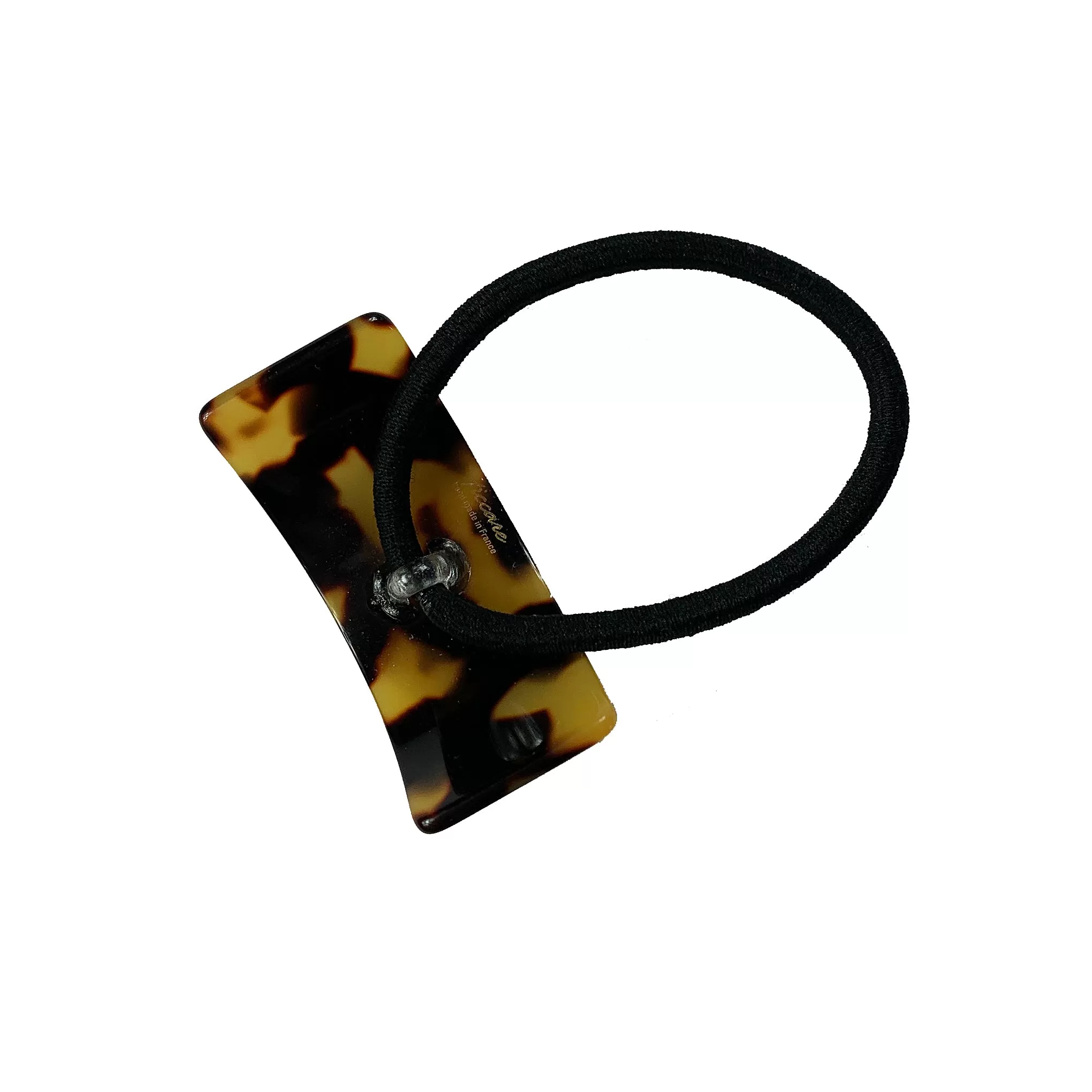 Ficcare Rectangle French Acetate Decorative Ponytail Holder in Yellow Tokyo