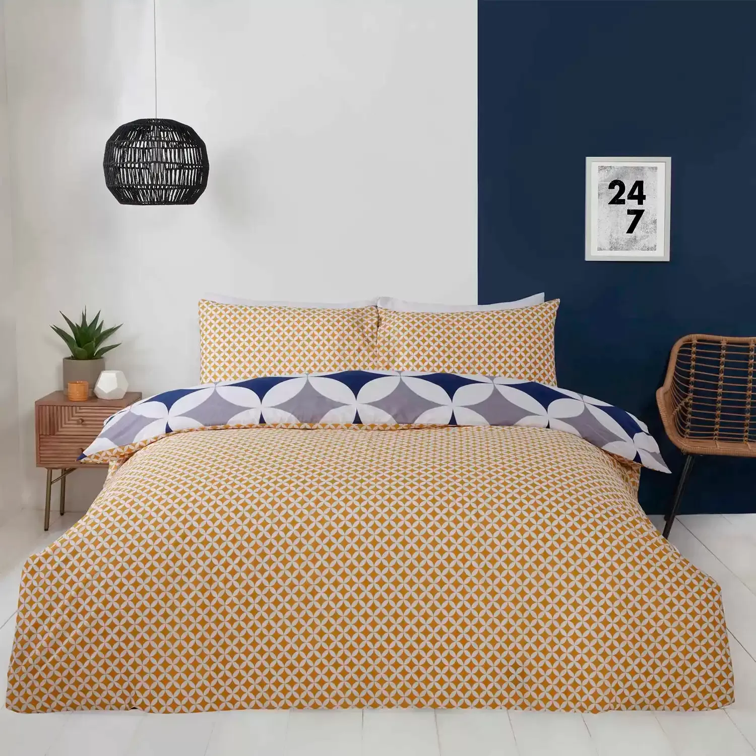 Geo Blue Duvet Cover Set