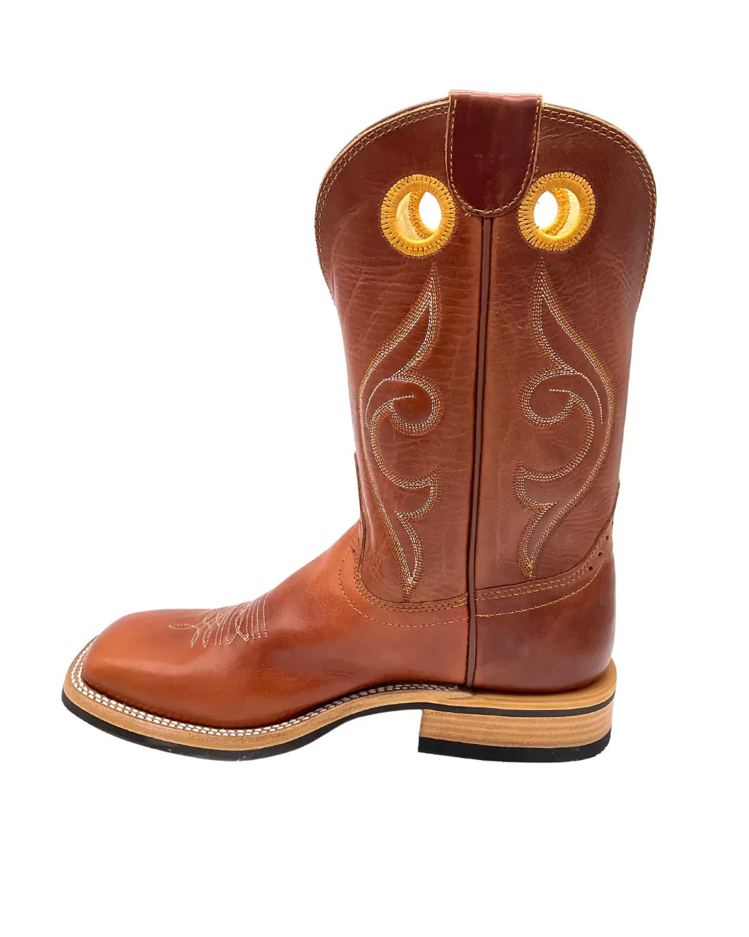 'Hondo Boots' Men's 11" Western Square Toe - Maple Crazy Horse