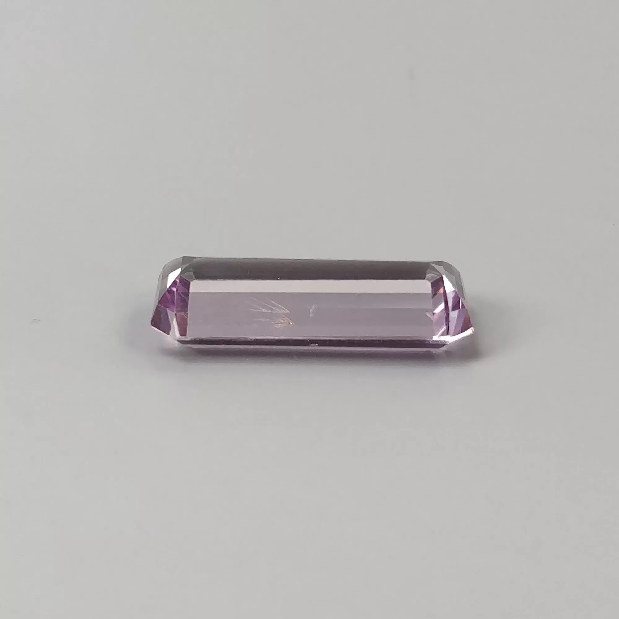 KUNZITE Gemstone Normal Cut : 16.20cts Natural Untreated Unheated Purple Kunzite Cushion Shape 23.5*12mm