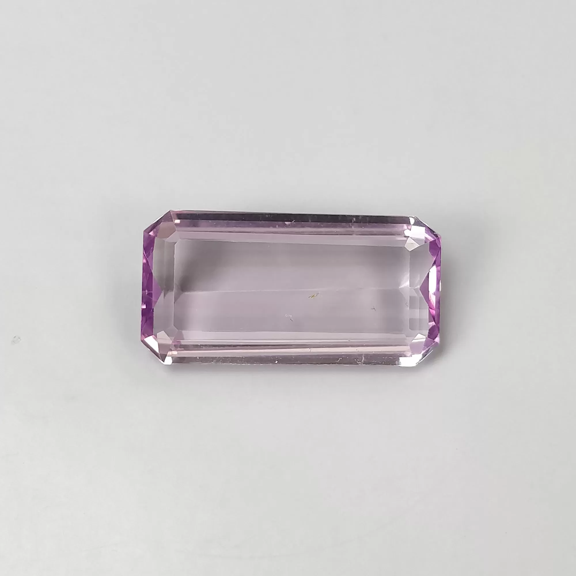 KUNZITE Gemstone Normal Cut : 16.20cts Natural Untreated Unheated Purple Kunzite Cushion Shape 23.5*12mm