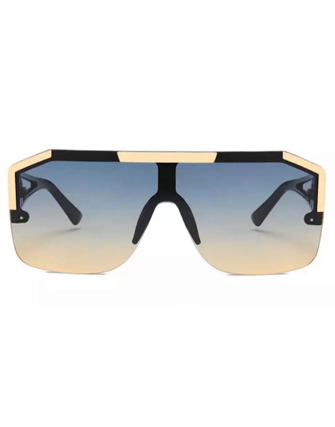 Ladies Oversized Rectangular Frame Sunglasses