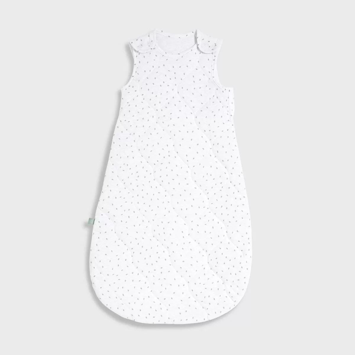 Little Green Sheep Organic Baby Sleeping Bag, 1.0 Tog - White Rice (6-18m)