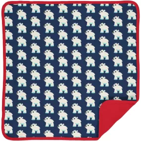 Maxomorra Polar Bear Velour-Backed Blanket