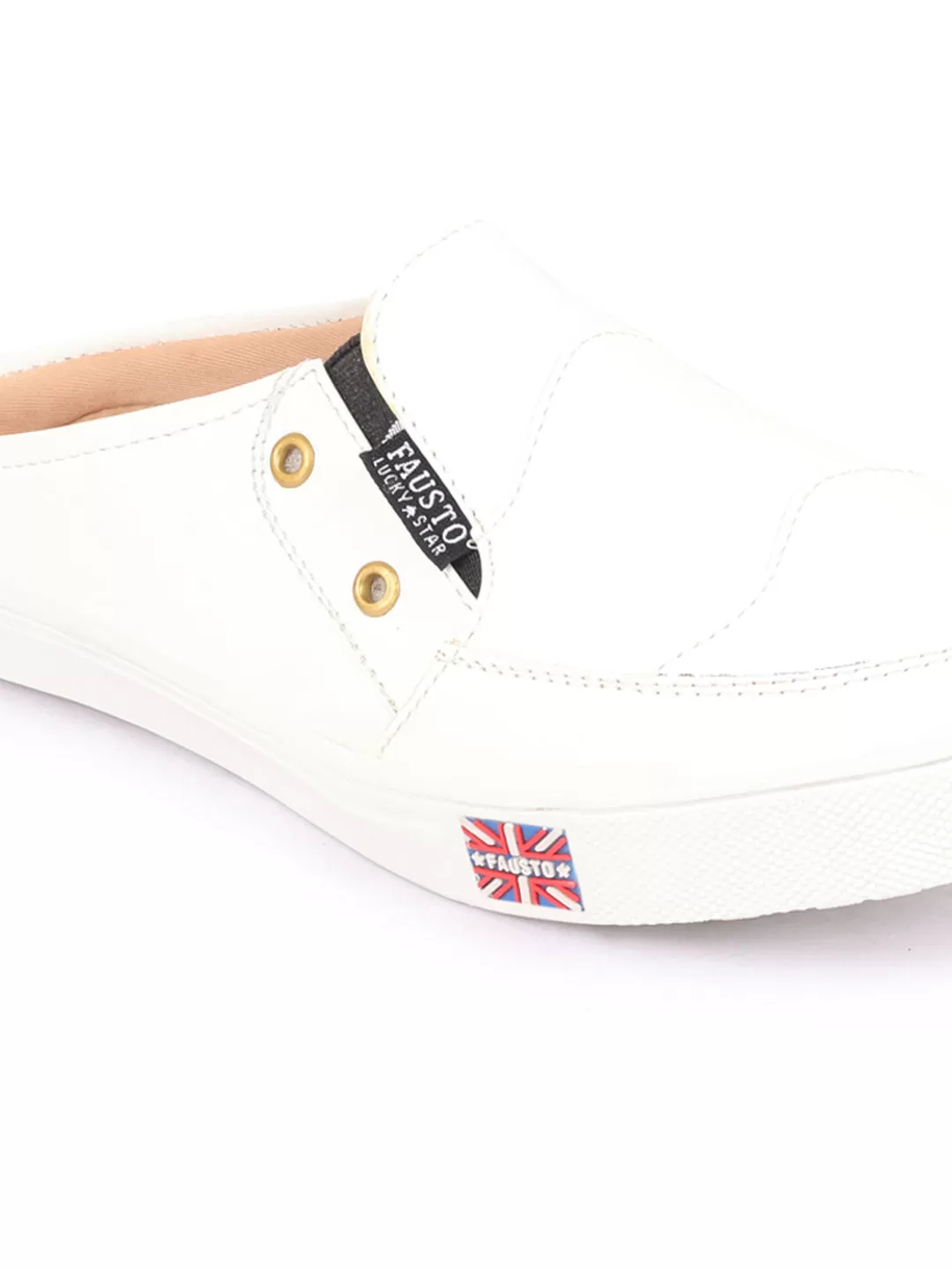 Men White Casual Slip-On Shoes