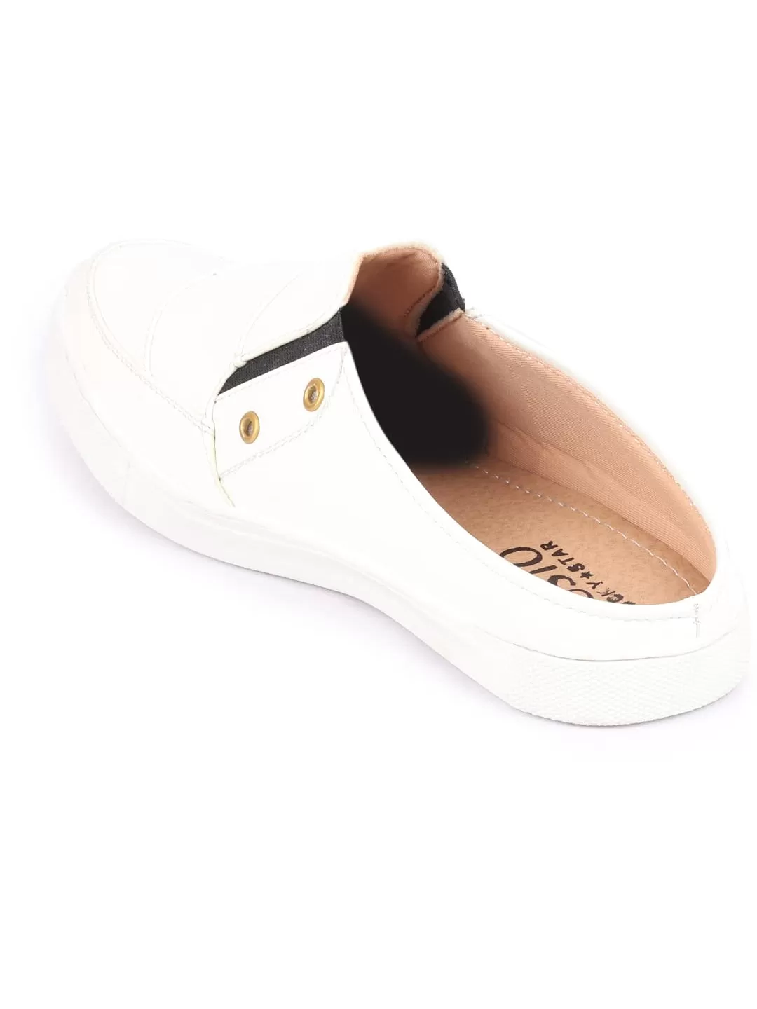 Men White Casual Slip-On Shoes