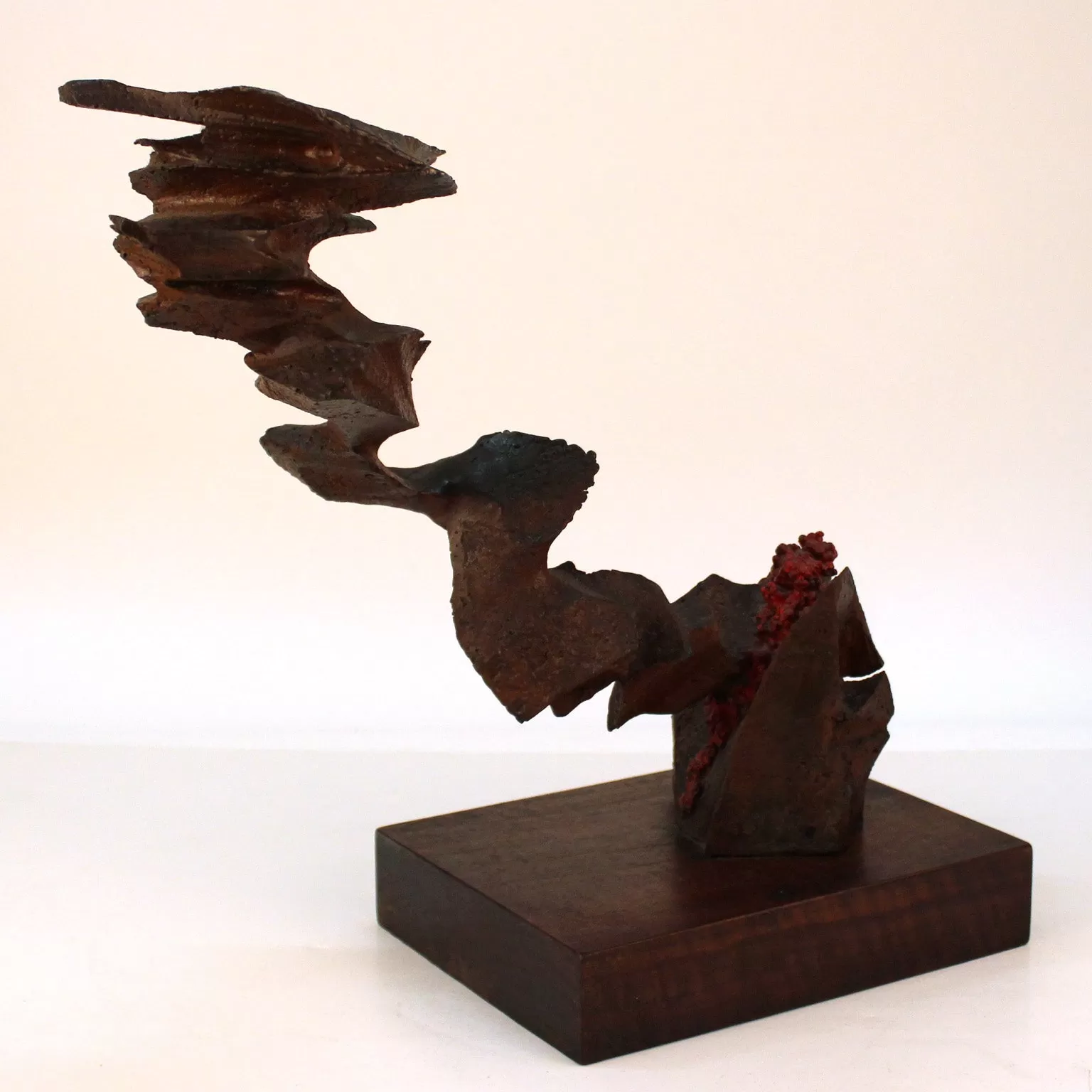 Mike Feeney Brutalist Sculpture in Carved Bronze