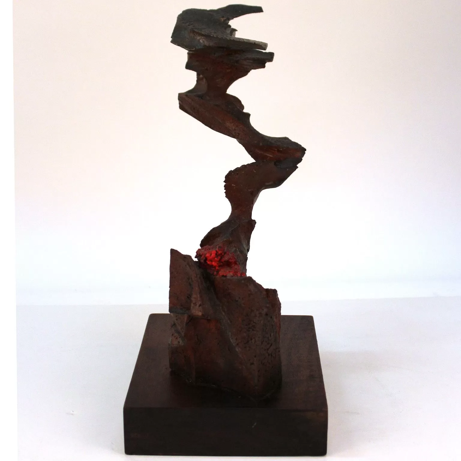 Mike Feeney Brutalist Sculpture in Carved Bronze