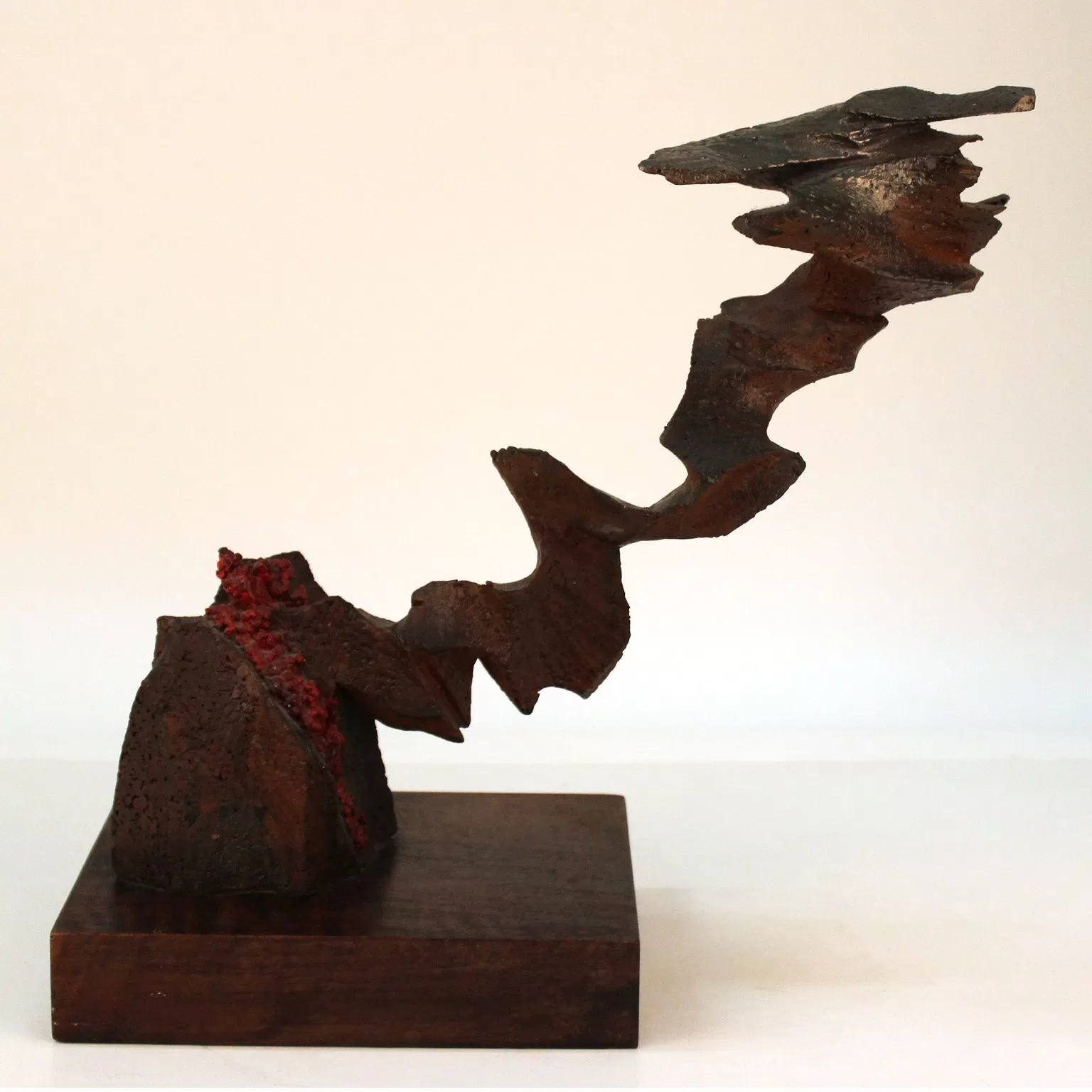 Mike Feeney Brutalist Sculpture in Carved Bronze