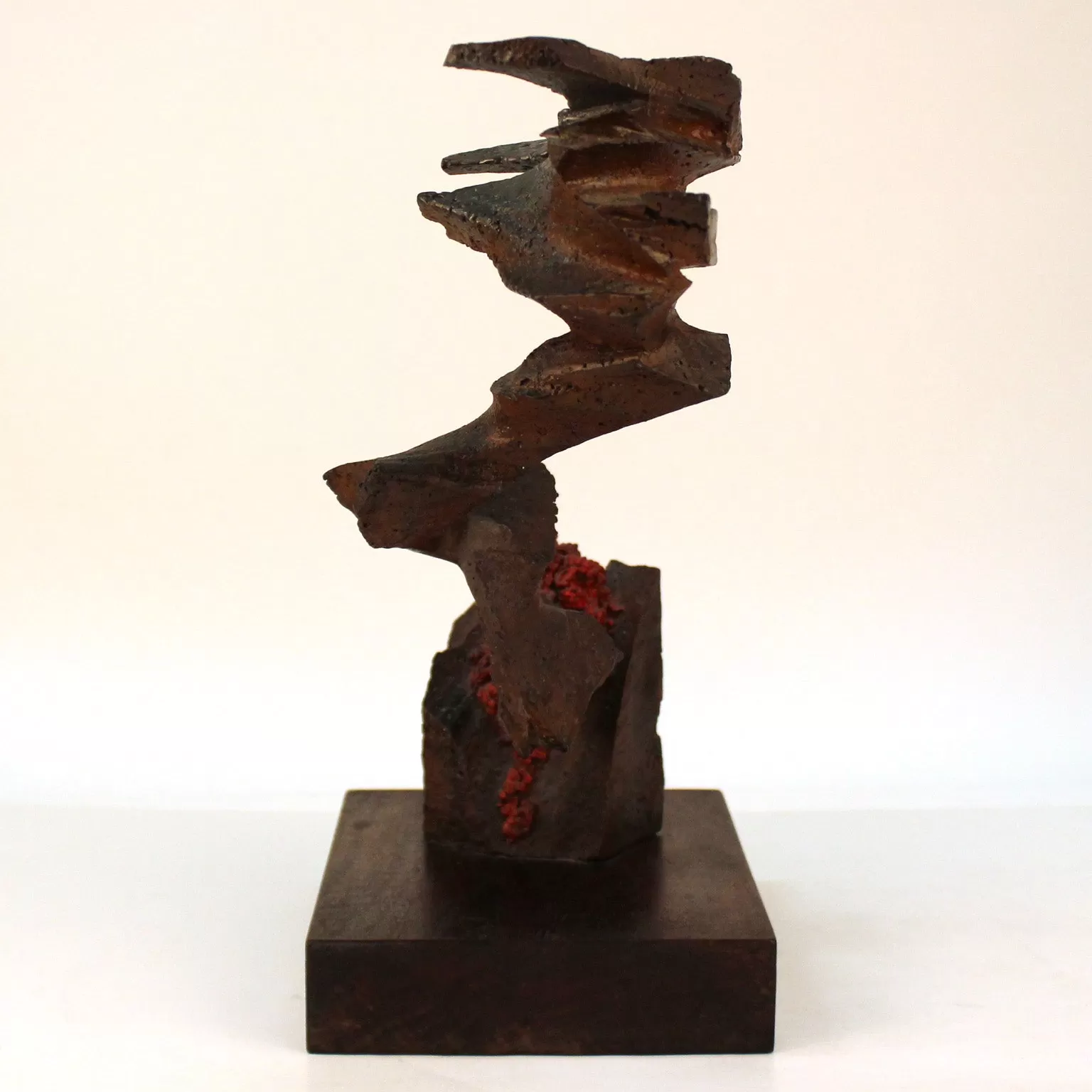 Mike Feeney Brutalist Sculpture in Carved Bronze