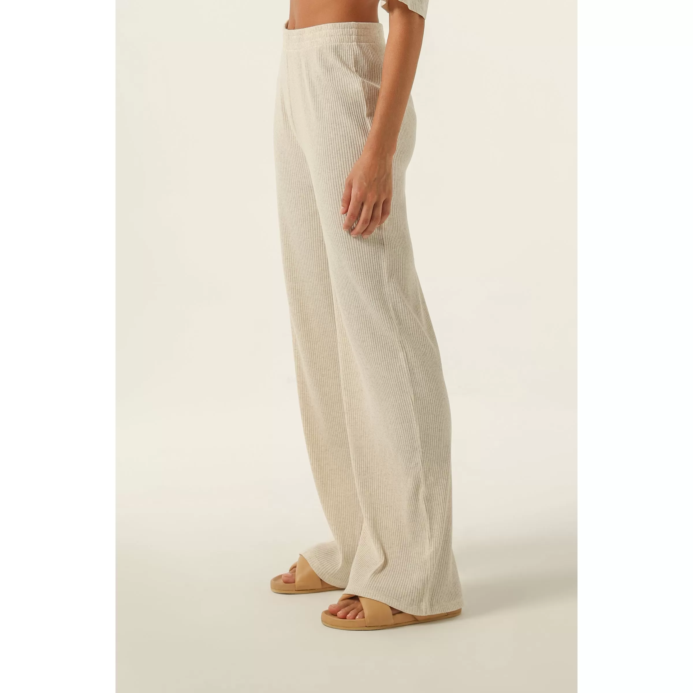 Nude Lucy- Nude Lounge Ribbed Pant in Cream Marle