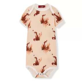 Organic One Piece ~ Floral Fox