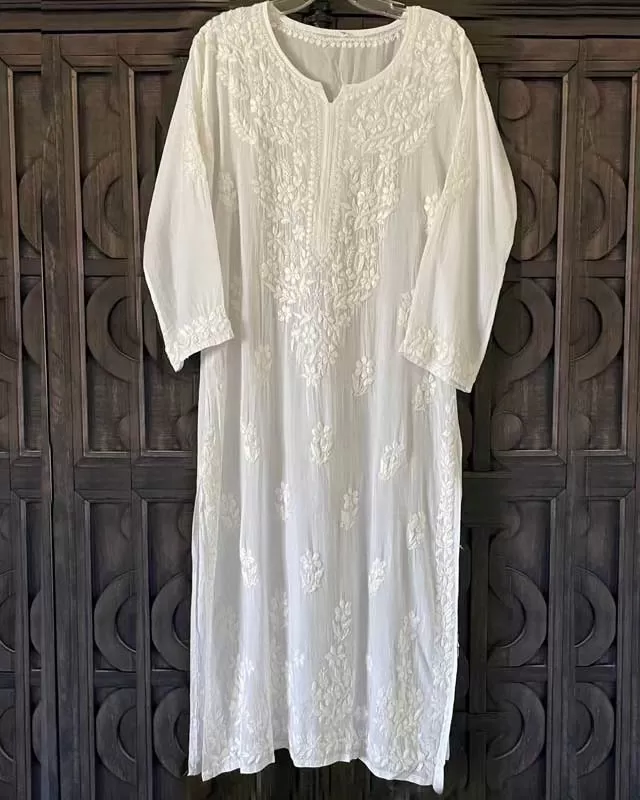 Palak Modal Dyed Chikankari Set