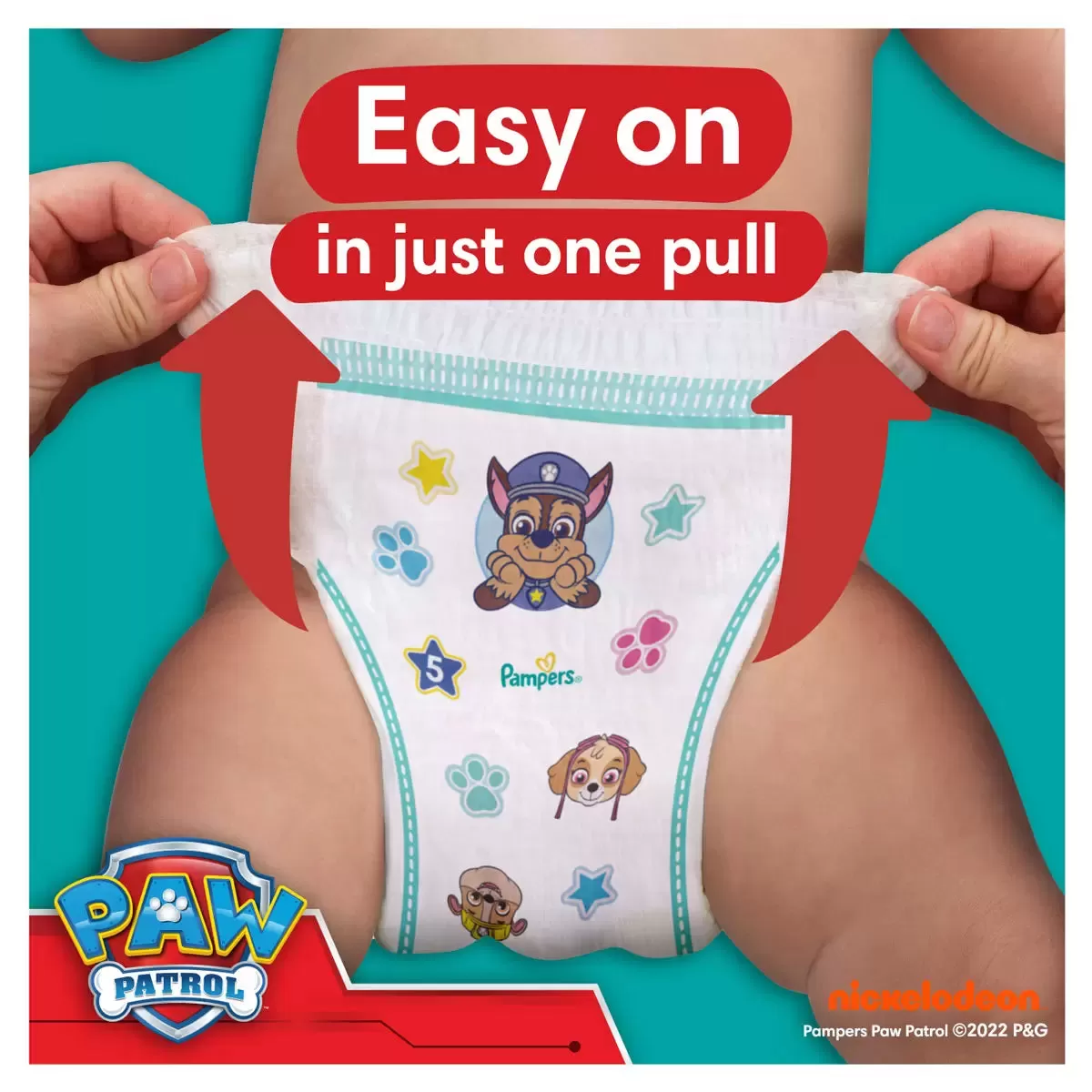 Pampers Paw Patrol Baby Dry Nappy Pants Size 4 180s