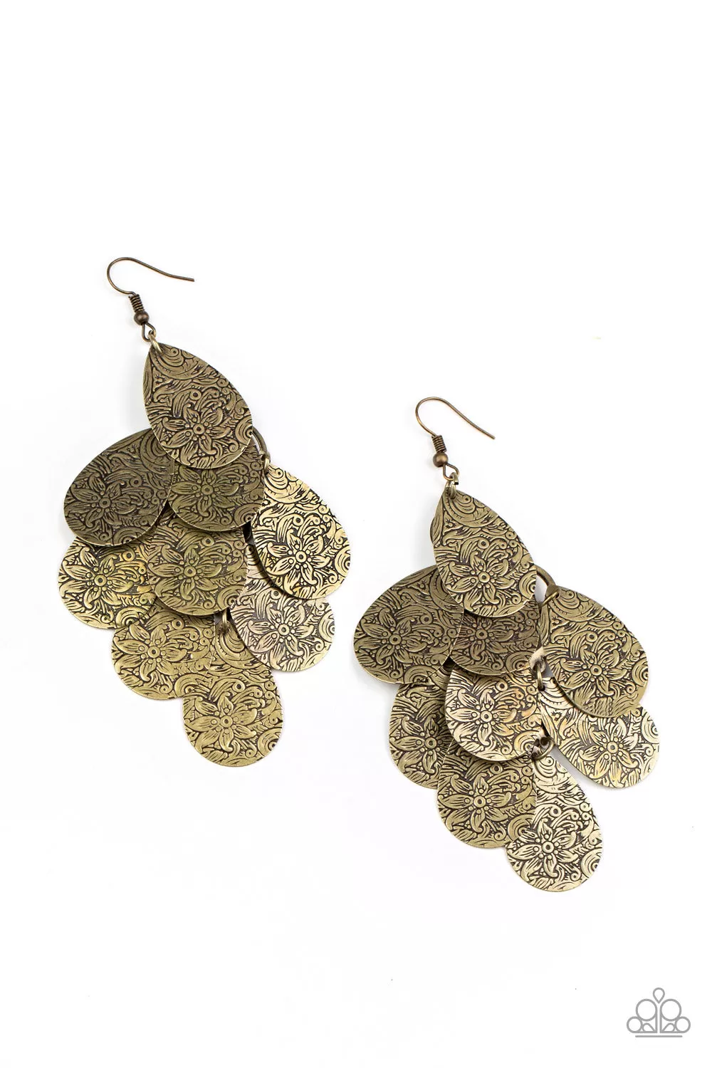 Paparazzi Accessories - Hibiscus Harmony - Brass Earrings