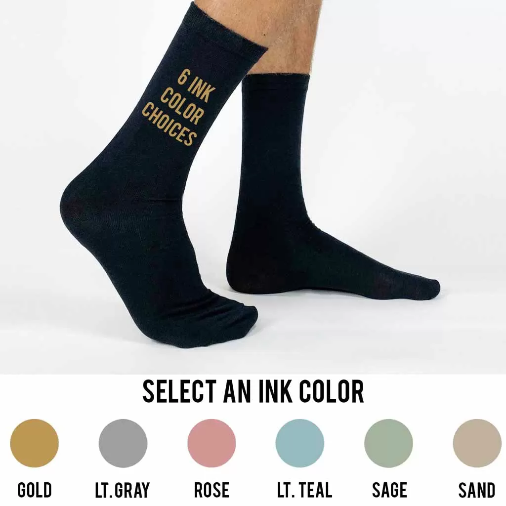 Personalized Right Swipe Socks for the Groom