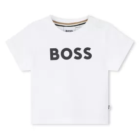 Playera BOSS blanca para bebé