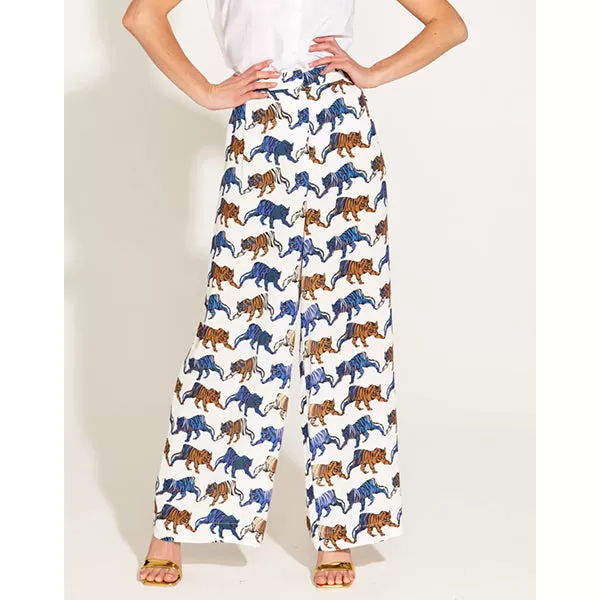 Queen of the Jungle Wide Leg Pant - Tigers