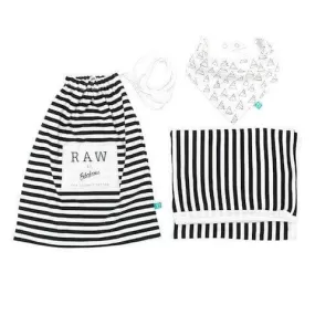 Raw Gift Pack - Stripe Blanket & Triangle Bib