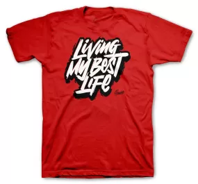 Retro 14 Gym Red Shirt - Living Life - Gym Red