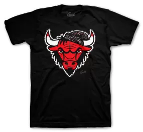 Retro 5 Raging Bull Shirt - Rasta Bull - Black